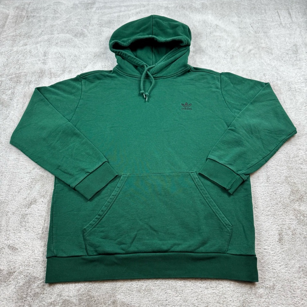 SOLD Adidas original essentials trefoil fleece hoodie men’s size L green